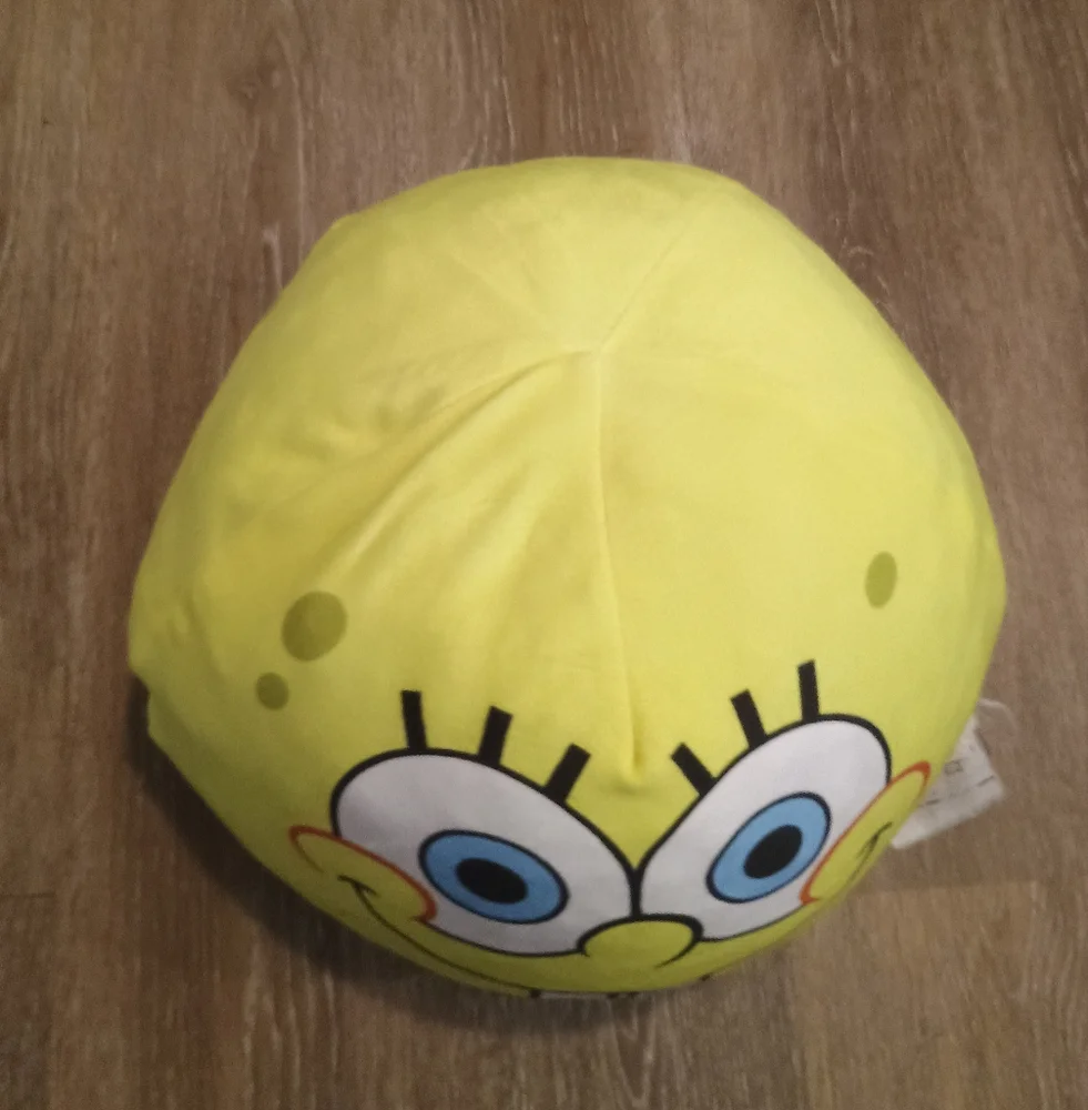 Nickelodeon SpongeBob SquarePants Cuddly  Yellow Round Plush Cloud Pillow 12in - Picture 3 of 10